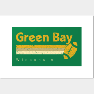 Vintage Green Bay Football Retro Wisconsin At Gameday Posters and Art